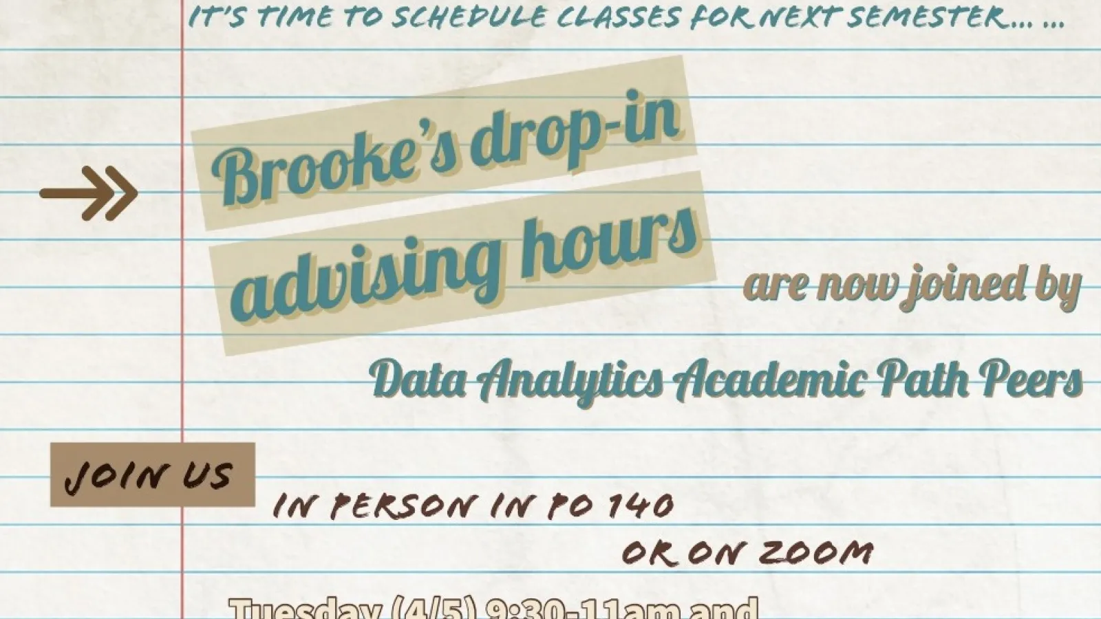 Scheduling advice from current DA majors